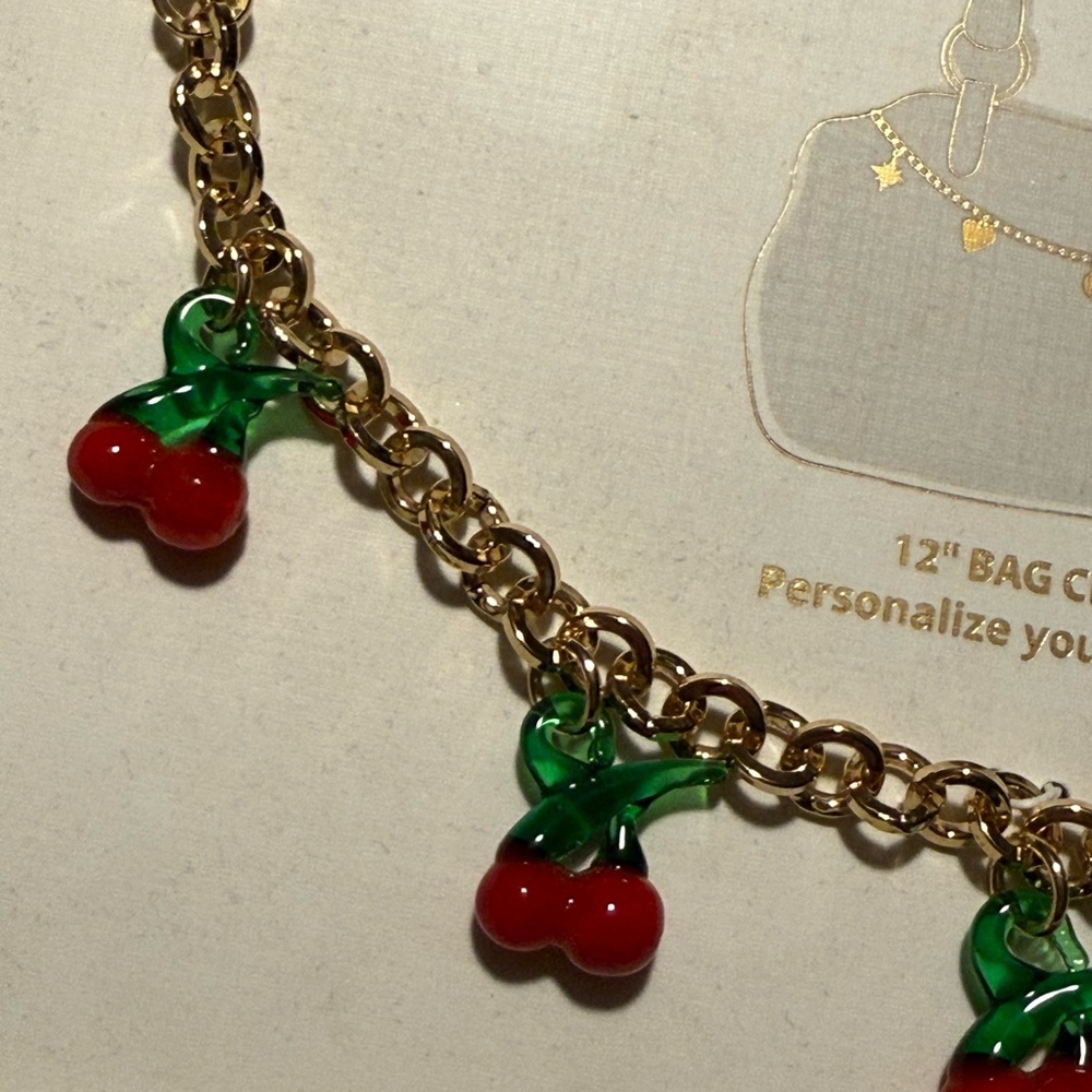 Piper K Gold Cherry Key & Card Holder - Picture 3 of 3